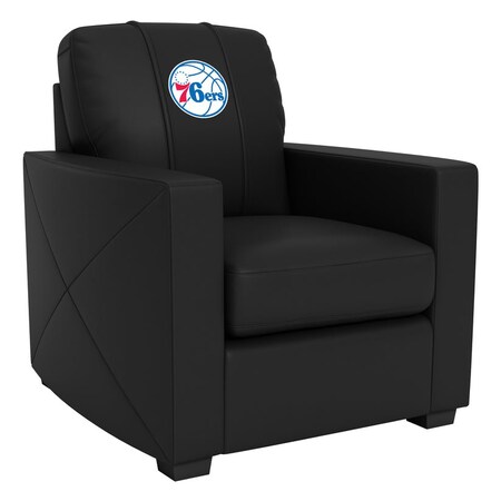 Dreamseat Silver Club Chair with Philadelphia 76ers Primary Logo XZ7759002CHCDBK-PSNBA32011